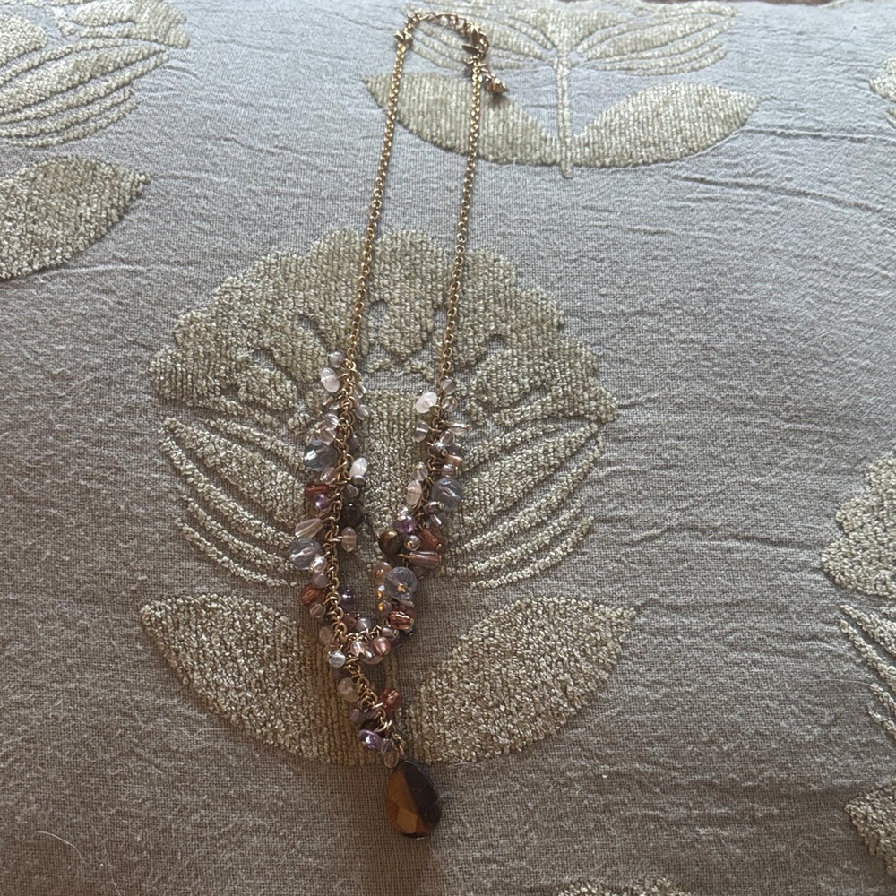 Elegant Brown Beaded Necklace Set - Picture 5 of 6